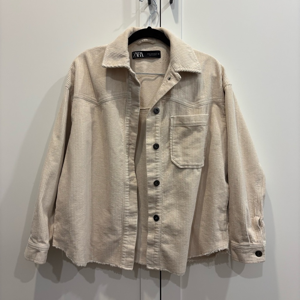 Zara Cream Corduroy Jacket